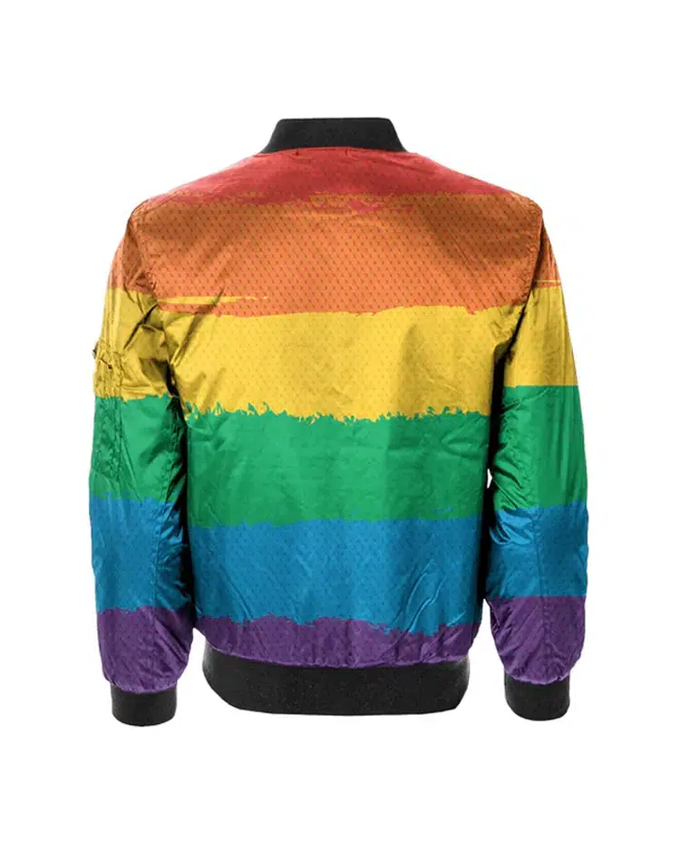 Shop LGBTQ Rainbow Bomber Jacket For Unisex On Sale