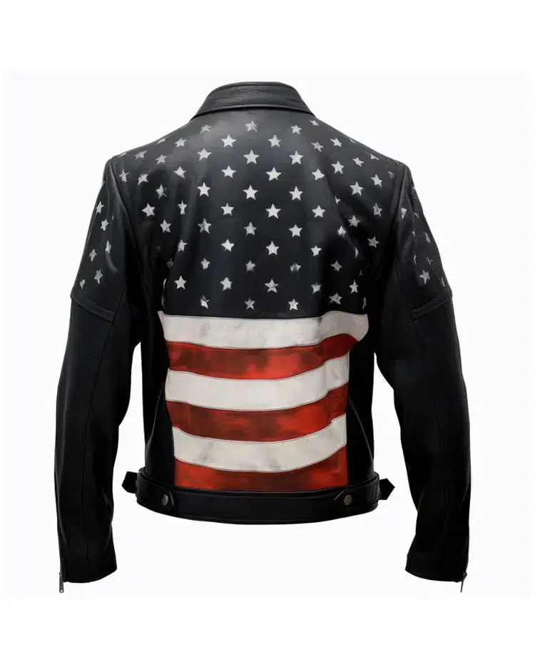 Shop Mens American Flag Black Zipper Leather Jackets For Men And Women On Sale