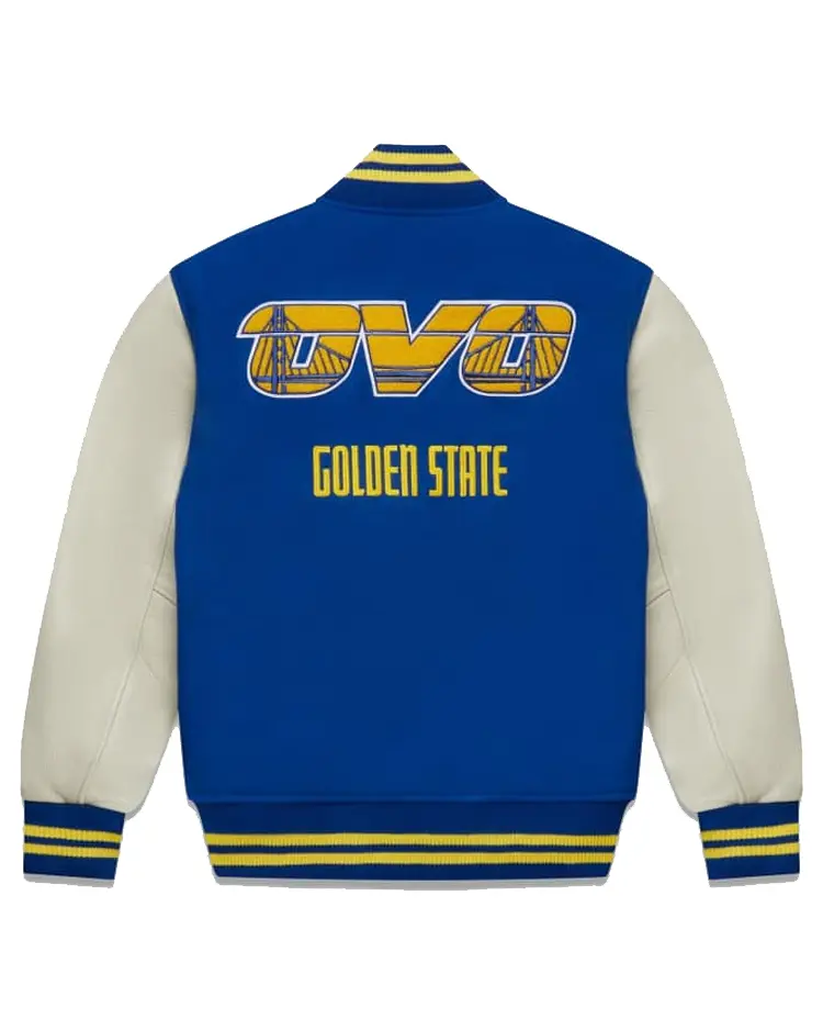 Shop OVO NBA Golden State Warriors Varsity Jacket For Men And Women On Sale