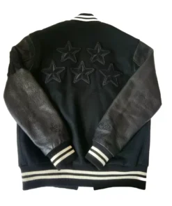 Shop OVO X Roots Black Cream Varsity Jacket For Men And Women On Sale