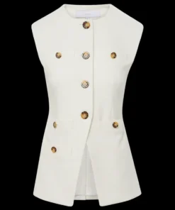 Shop Veronica Beard Women's Tamara Vest White Front