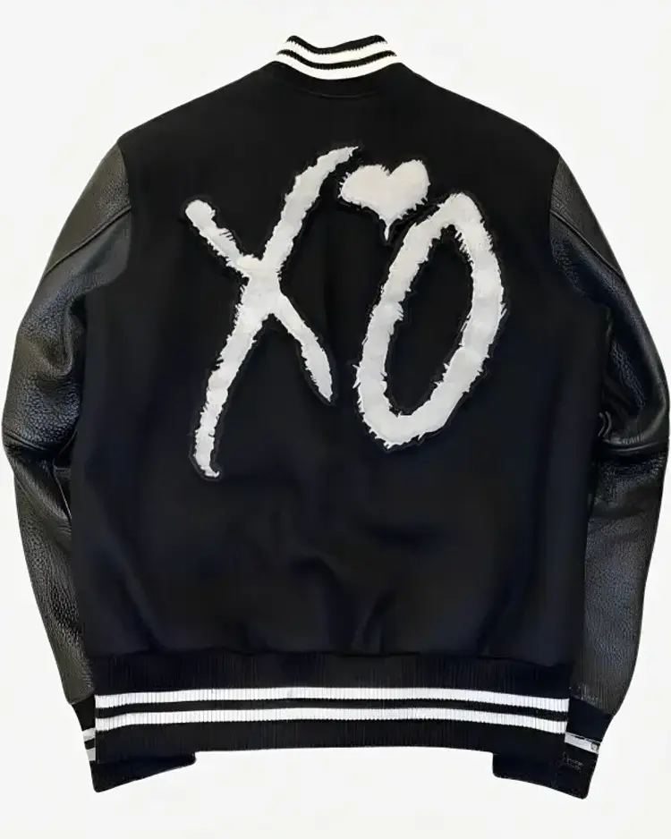 The Weeknd Roots XO Tour Black Varsity Jacket For Men And Women On Sale