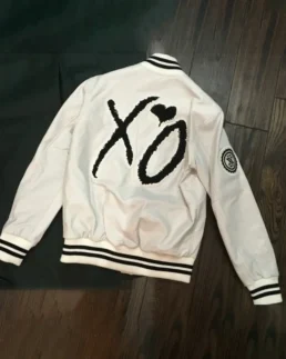 The Weeknd XO Handmade Cosplay White Varsity Jacket