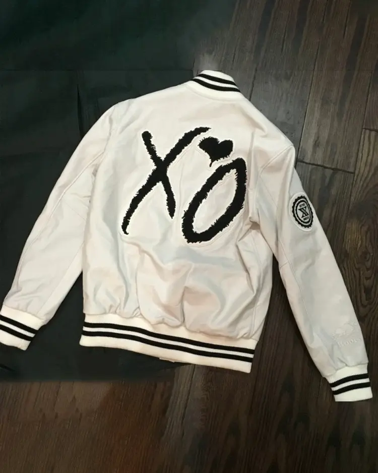 The Weeknd XO Handmade Cosplay White Varsity Jacket