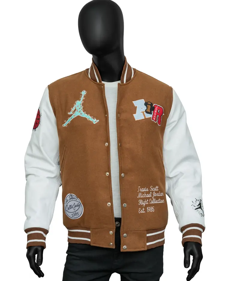 Travis Scott x Jordan Brown Varsity Jacket