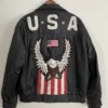 Vintage 90s Marco Bassi USA Leather Bomber Jacket