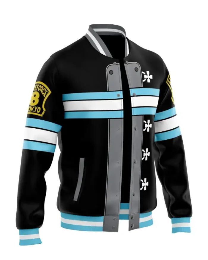 Anime Fire Force Shinra Kusakabe Jacket Side View