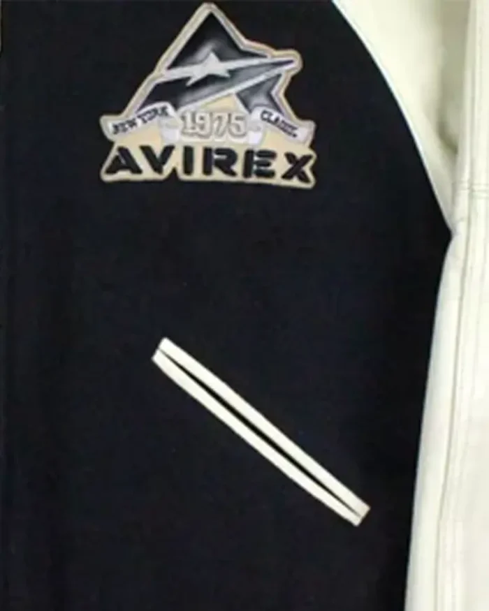 Avirex Vintage 90'S Made In Usa Leather Varsity Jacket Logo