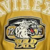 Avirex Wildcat Varsity Yellow Leather Jacket Back Logo