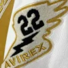 Avirex Wildcat Varsity Yellow Leather Jacket Logo