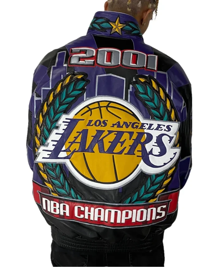 Back Look Of Los Angeles Lakers Back 2 Back 2001 Champions Jacket