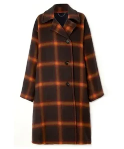 Taylor Swift Evermore Plaid Coat Front Look