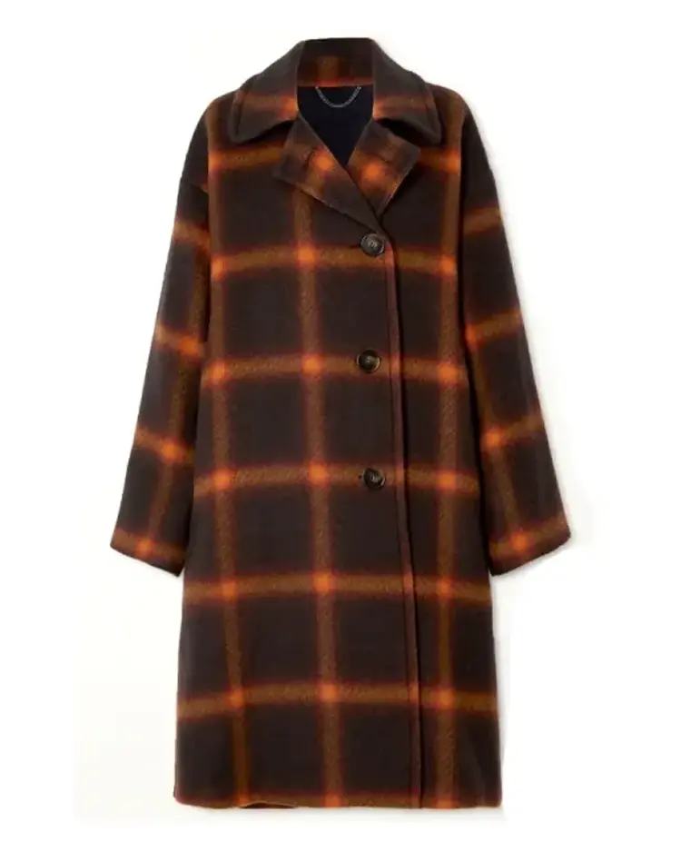 Taylor Swift Evermore Plaid Coat Front Look