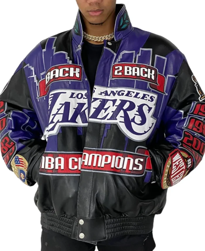 Front Look Of Los Angeles Lakers Back 2 Back 2001 Champions Jacket