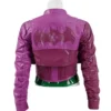 Harley Quinn Injustice 2 Purple Leather Jacket Back