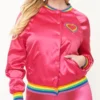 Love Is Love Pink Pride Bomber Jacket Front