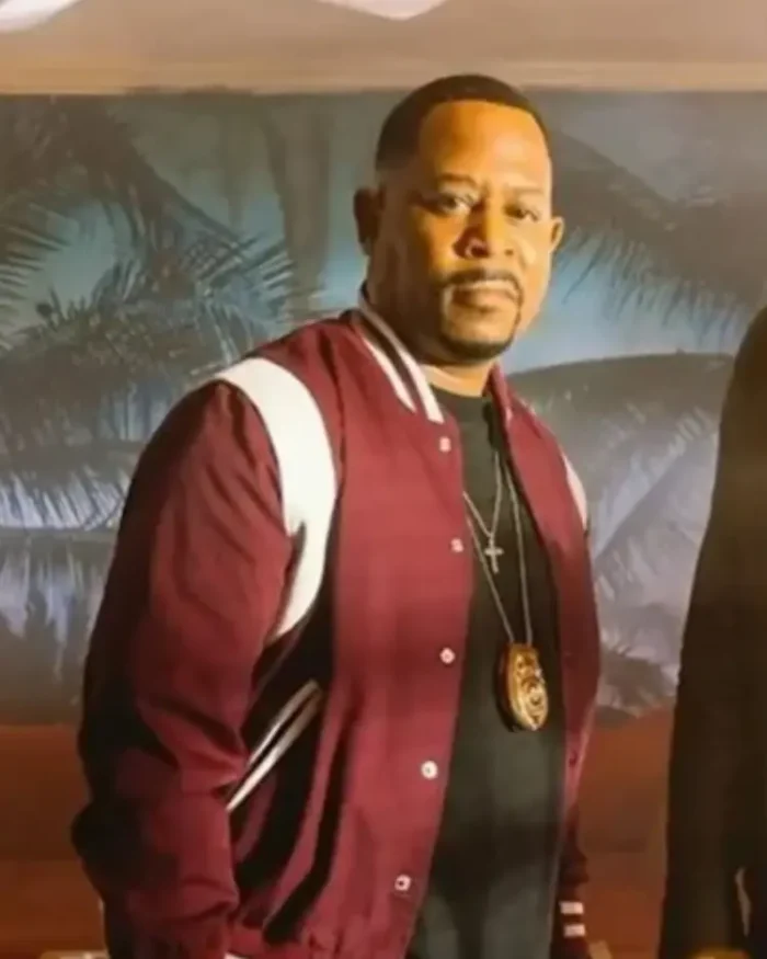 Martin Lawrence Bad Boys Ride Or Die Maroon Jacket Front