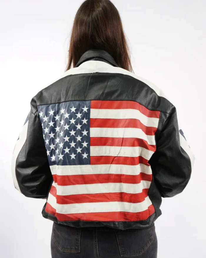 Michael Hoban Wheremi Usa Flag Jacket Back Side