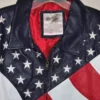 Michael Hoban Wheremi Usa Flag Jacket Front Closure