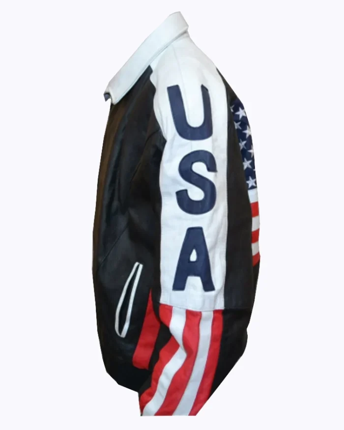 Michael Hoban Wheremi Usa Flag Jacket Sleeves Side View