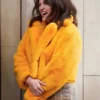 Only Murders In The Building S04 Selena Gomez Yellow Jacket Side View