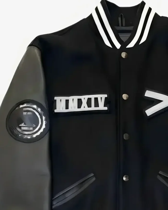 The Weeknd Xo Tour Black Varsity Jacket Front Closure