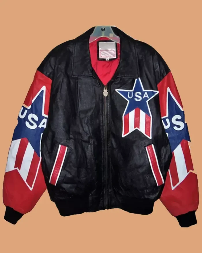 Vintage 1980S Michael Hoban Where M I Usa Leather Jacket Front