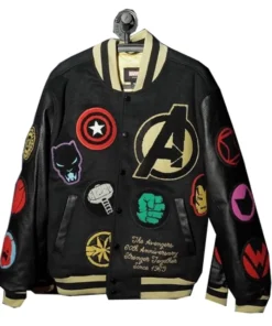 Avengers 60th Anniversary Varsity Jacket