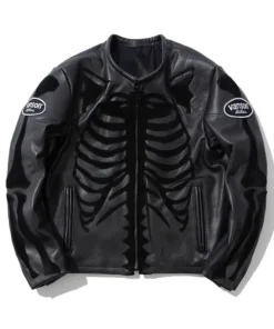 Bones Flat-Track All Black Vanson Biker Jacket