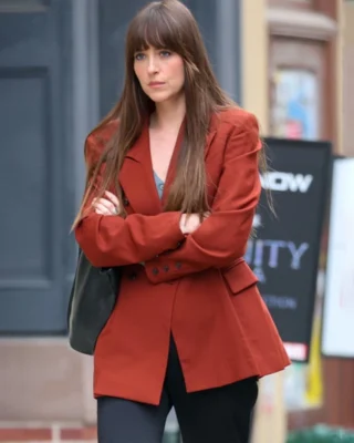 Dakota Johnson Materialists 2024 Burnt Orange Blazer