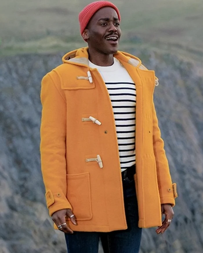 Doctor Who Ncuti Gatwa Yellow Duffle Coat