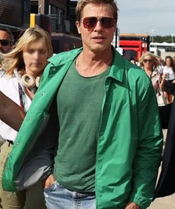 F1 Brad Pitt Green Jacket
