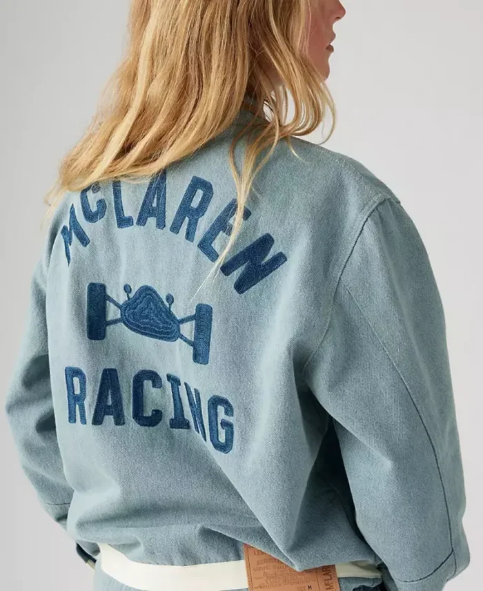 Levi’s X Mclaren Racing Jacket Back Zoomed In Look - Tlj