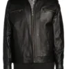 Roundtree & Yorke Black Leather Hipster Jacket