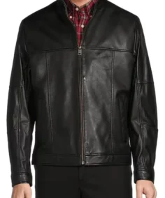 Roundtree & Yorke Burnished Hipster Leather Jacket