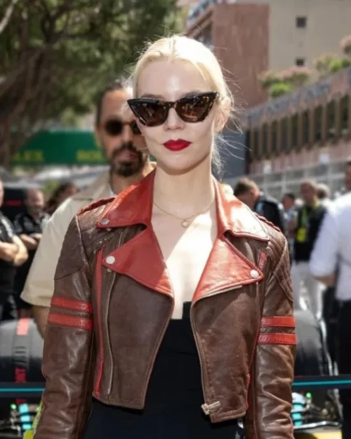 Shop Anya Taylor Joy F1 Gp Monaco Leather Jacket For Men And Women On Sale