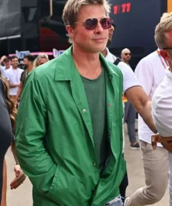 Shop F1 Brad Pitt Green Jacket For Men And Women On Sale
