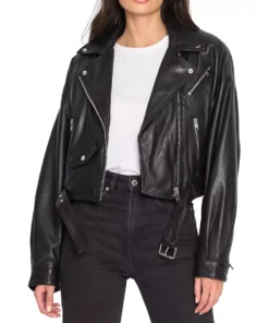 Shop Lamarque Dylan ’80s Leather Biker Jacket For Women On Sale