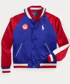 Shop Team USA Olympics 2024 Satin Baseball Jacket For Men And Women On Sale 