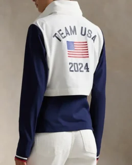 Shop Team USA Women's Blue Hybrid Jacket For Men And Women On Sale