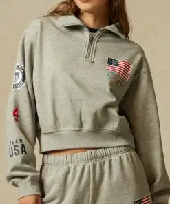 Team USA Olympics 2024 Half Zip Sweatshirt