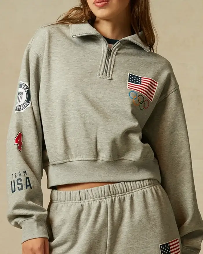 Team Usa Olympics 2024 Half Zip Sweatshirt