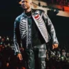 Usher Vanson & FG Bone Black Leather Jacket