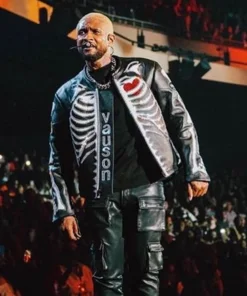 Usher Vanson &Amp; Fg Bone Black Leather Jacket