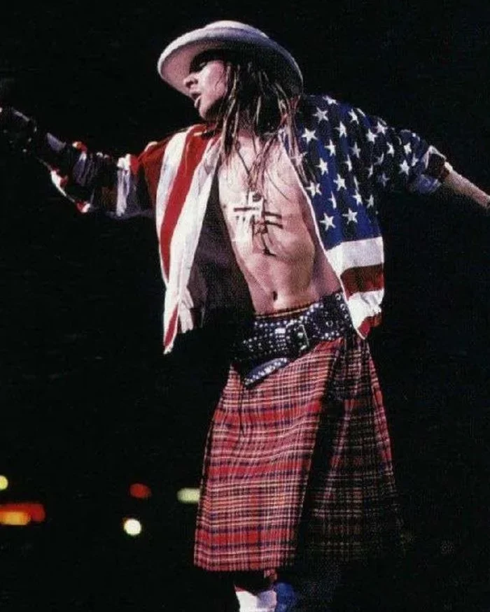 Axl Rose American Flag Jacket Front