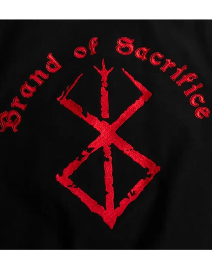 Brand Of Sacrifice Black Varsity Jacket Back Logo