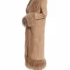 Dorothy Suede Maxi Sand Coat Side View