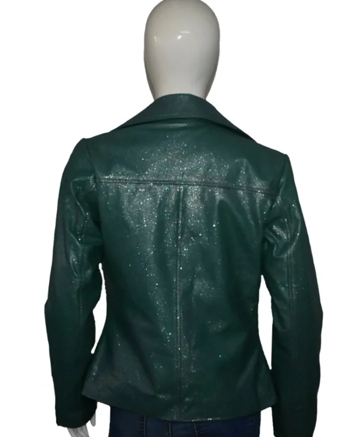 emily in paris emily cooper green leather jacket back