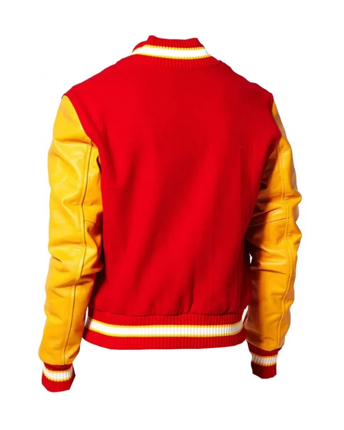 Michael Jackson Thriller Red Varsity Jacket Back