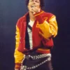 Michael Jackson Thriller Red Varsity Jacket Front